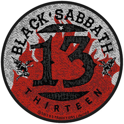 Black Sabbath - Unisex 13 Flames Circular Standard Patch