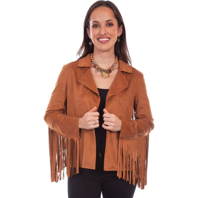 Scully - Womens Ultra Suede Fringe Jacket — Brown
