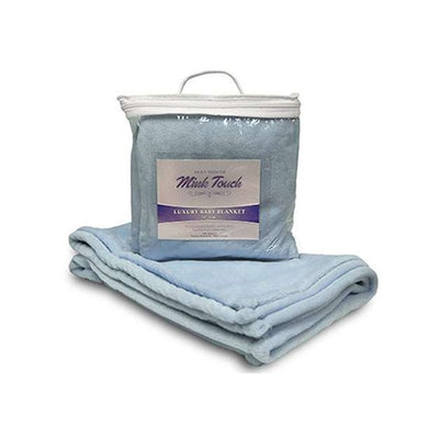 Alpine Fleece - Infants 8722 Mink Touch Luxury Blanket — Baby Blue