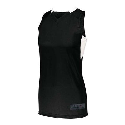 Augusta Sportswear - Womens 1732 Step-Back Basketball Jersey — Black/White