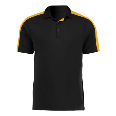 Augusta Sportswear - Mens 5028 Two-Tone Vital Polo — Black/Gold