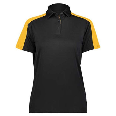 Augusta Sportswear - Womens 5029 Two-Tone Vital Polo — Black/Gold