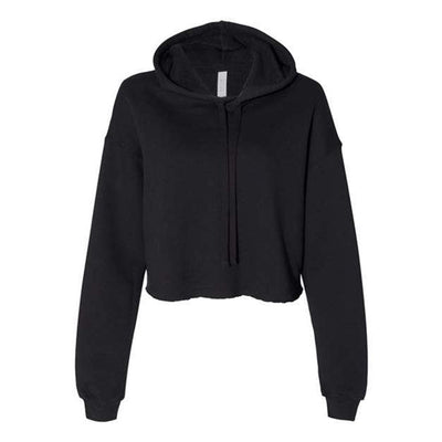 Bella + Canvas - Womens 7502 Cropped Fleece Hoodie — Black