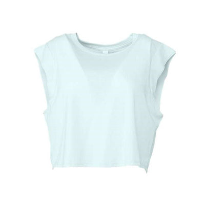 Bella + Canvas - Womens 8483 Fwd Fashion Festival Cropped Tank — Ice Blue Triblend
