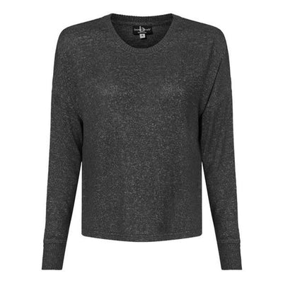 Boxercraft - Womens L06 Cuddle Fleece Boxy Crewneck Pullover — Charcoal