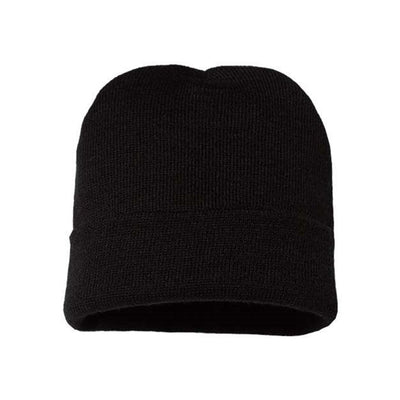Cap America - Mens Tkn24 Usa-Made 12" Cuffed Beanie — Black
