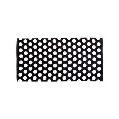 Carmel Towel Company - Mens C3060P Polka Dot Velour Beach Towel — Black