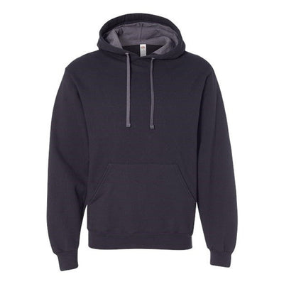 Fruit Of The Loom - Mens Sf76R Sofspun Hooded Sweatshirt — Black