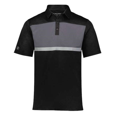 Holloway - Mens 222576 Prism Bold Polo — Black/Carbon