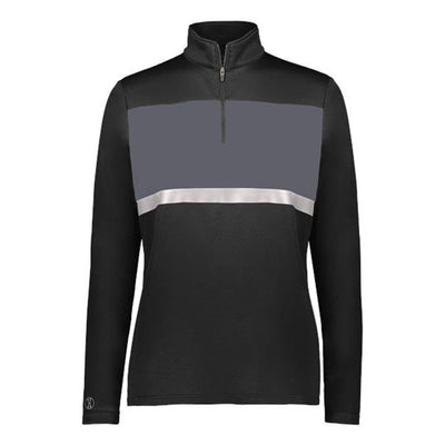 Holloway - Womens 222791 Prism Bold Quarter-Zip Pullover — Black/Carbon