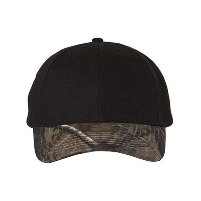 Kati - Mens Lc25 Solid Crown With Camo Visor Cap — Black/Realtree AP