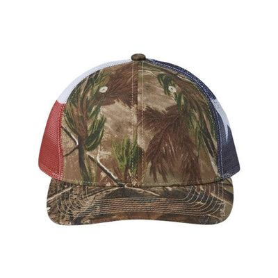 Kati - Mens S700M Printed Mesh Trucker Cap — All Purpose/Texas Flag