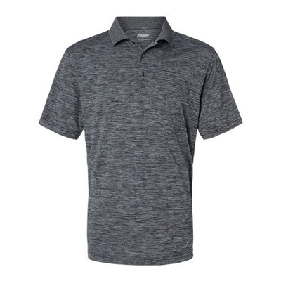 Paragon - Mens 130 Dakota Striated Heather Polo — Black Heather
