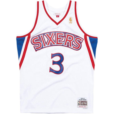 Mitchell And Ness - Philadelphia 76Ers Mens Nba Swingman Home 96 Allen Iverson Jersey