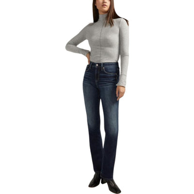Silver Jeans - Womens Avery Slim Boot Curvy Fit High Rise Jeans