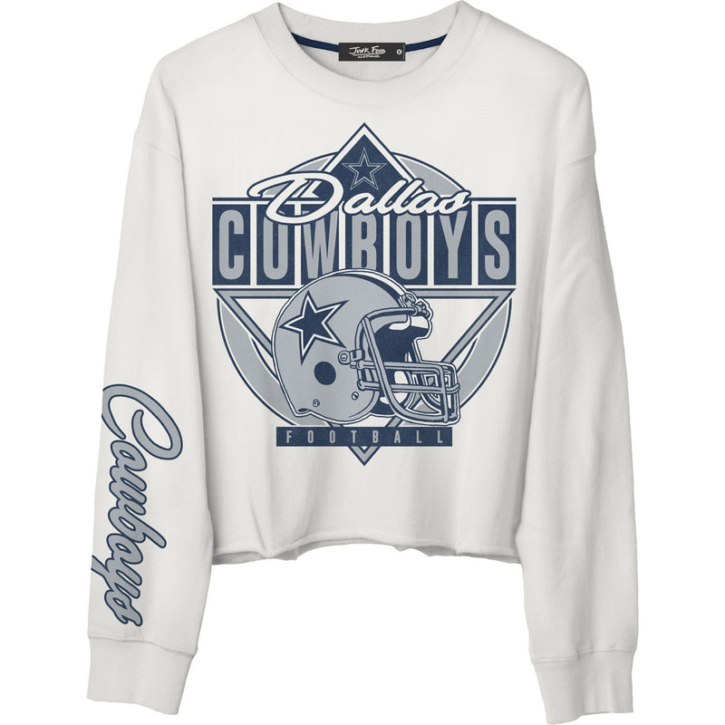 Junk Food - Womens Cowboys Helmet Crop Fleece Sweatshirt