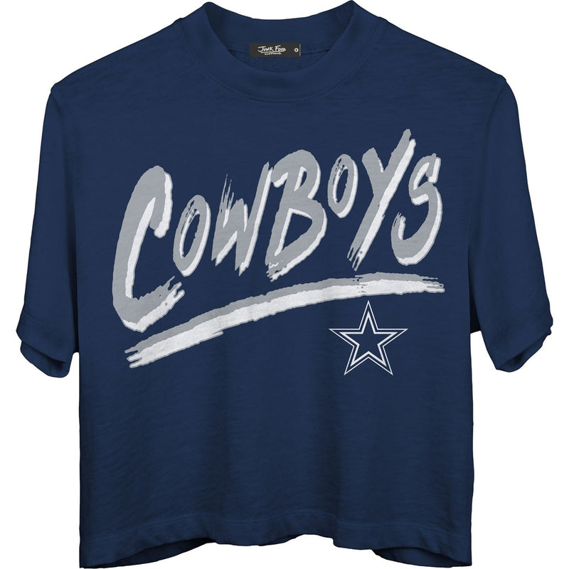 Junk Food - Womens Cowboys Thrill Mn Crop T-Shirt