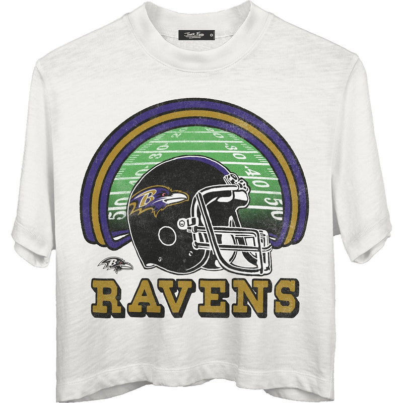 Junk Food - Womens Ravens Game Time Mn Crop T-Shirt