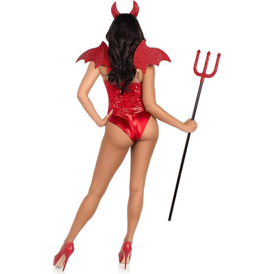 Leg Avenue - Womens 2 Piece Rhinestone Devil Costume Kit