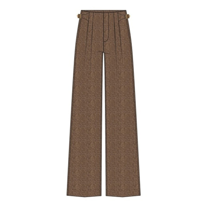 Liverpool Los Angeles - Womens Hr Pleated Wide Leg Trouser with S/Tabs- 31" in