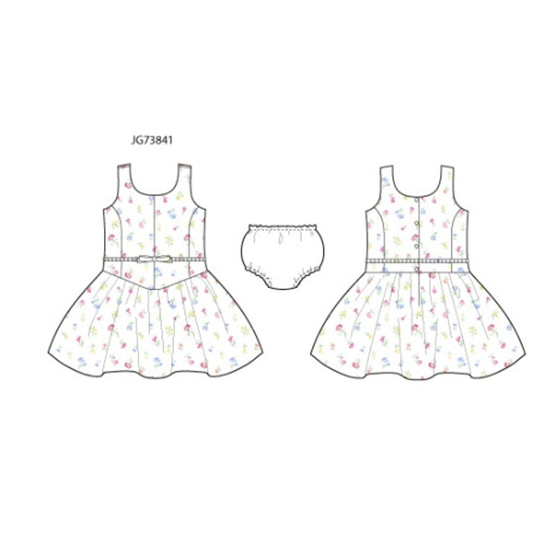 Janie and Jack - Girls with Wht Pique Bow Dress E1