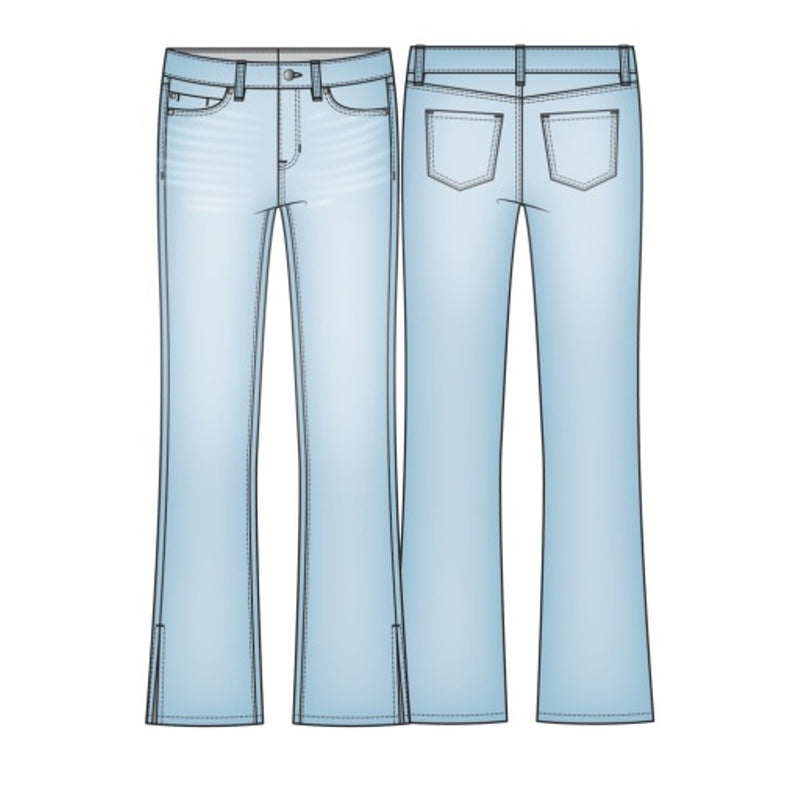 Liverpool Los Angeles - Womens Hannah Cropped Flare with Slit Hem 25.2 Hps