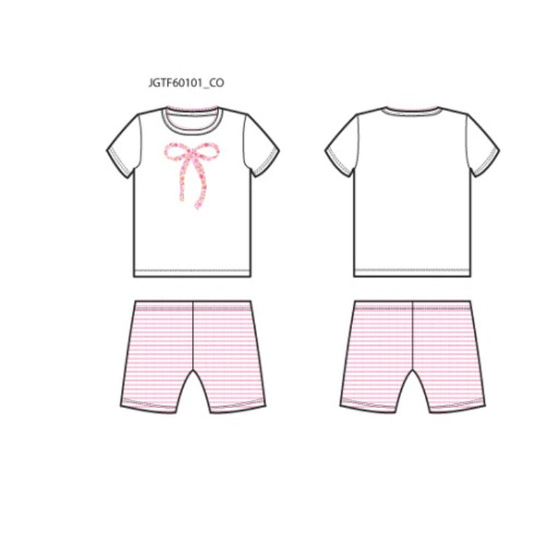 Janie and Jack - K Short Sleeve Bow Graphic Sleep Sb1 S0