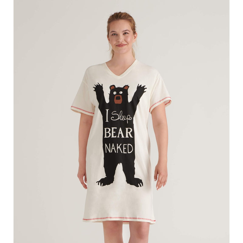 Little Blue House - I Sleep Bear Naked Womens Sleepshirt