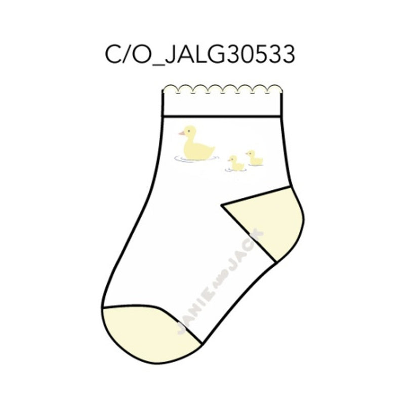 Janie and Jack - Baby G White Duck Icon Sock E2