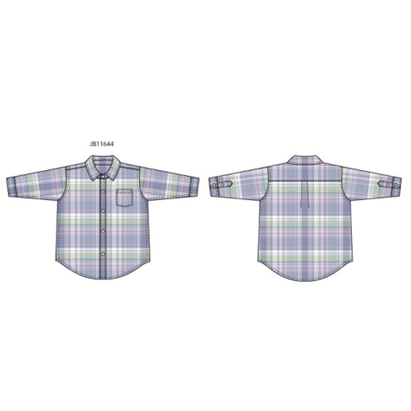 Janie and Jack - Boys with Es Long Sleeve Multi Plaid Plain Weave Shirt E1