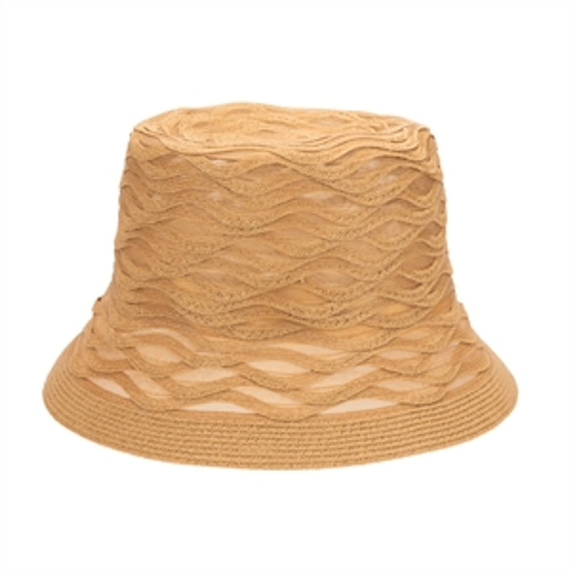 San Diego Hat Company - Marie Womens Paper Braid and Mesh Wavy Pattern