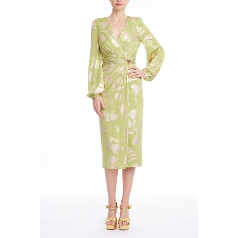 Badgley Mischka - Womens Lurex Prnt Ls