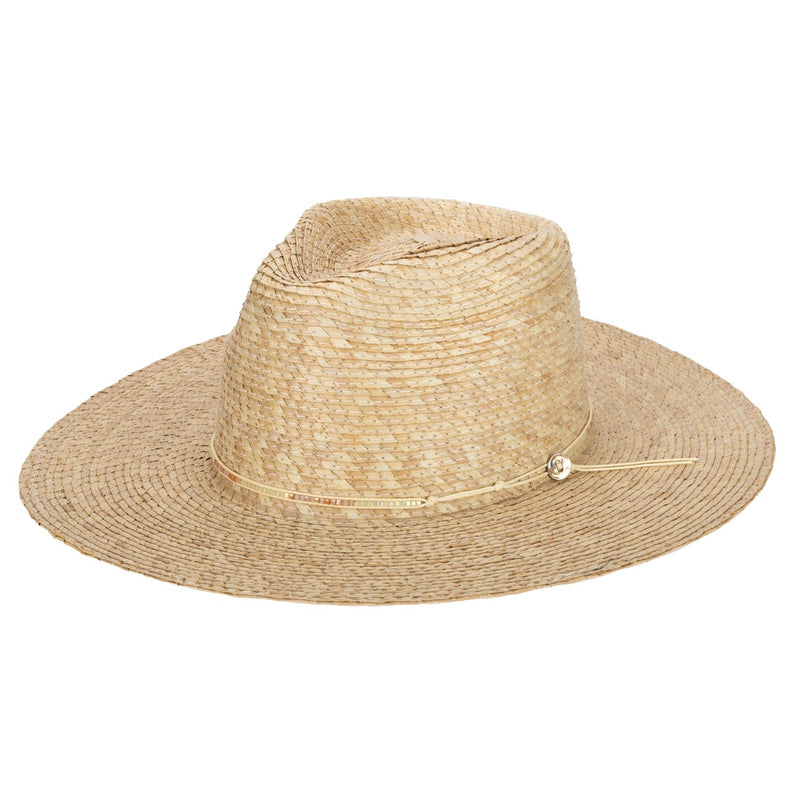 San Diego Hat Company - Seashore- Womens Buri Straw Stiff Brim Fedora