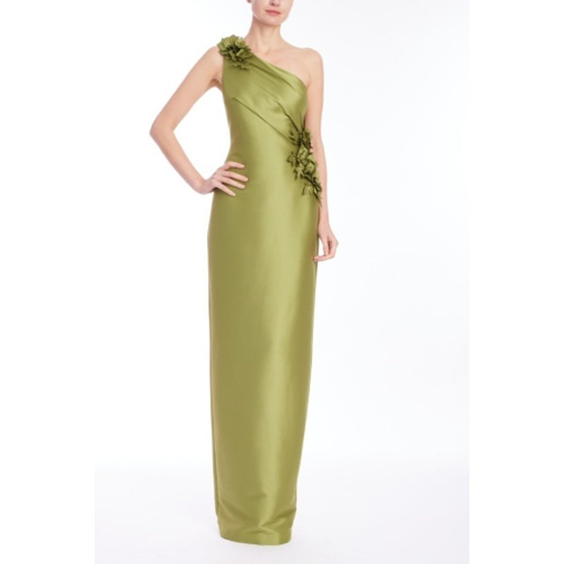 Badgley Mischka - Womens One Shoulder Flowers