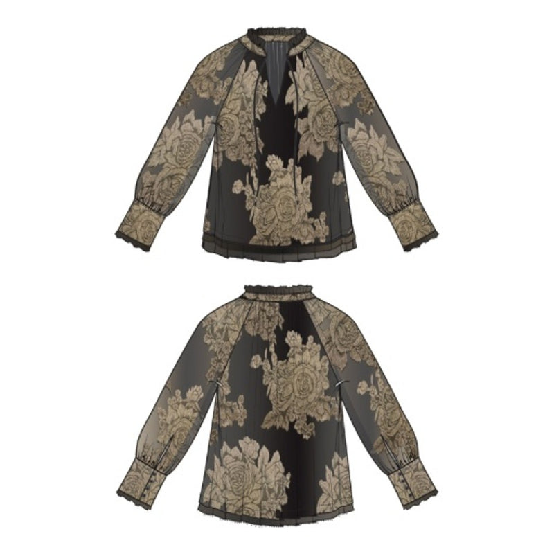 Liverpool Los Angeles - Womens Long Slv Woven Top with Ties