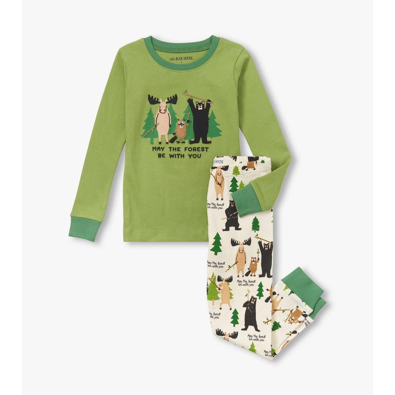 Little Blue House - May the Forest Be with You Kids Pajama Set