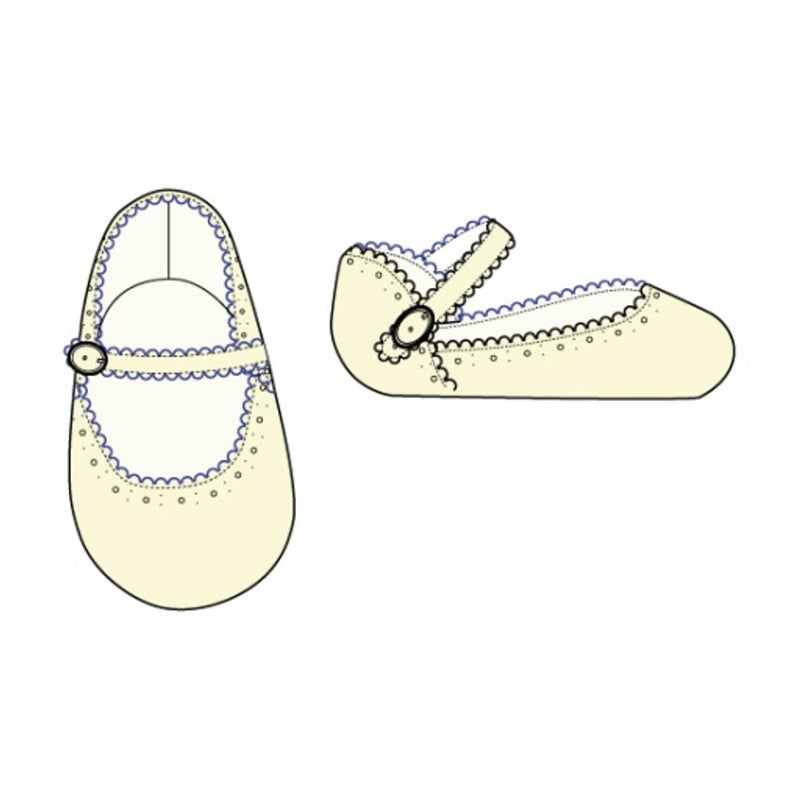 Janie and Jack - Baby G Yellow Scallop Dress Shoe E1