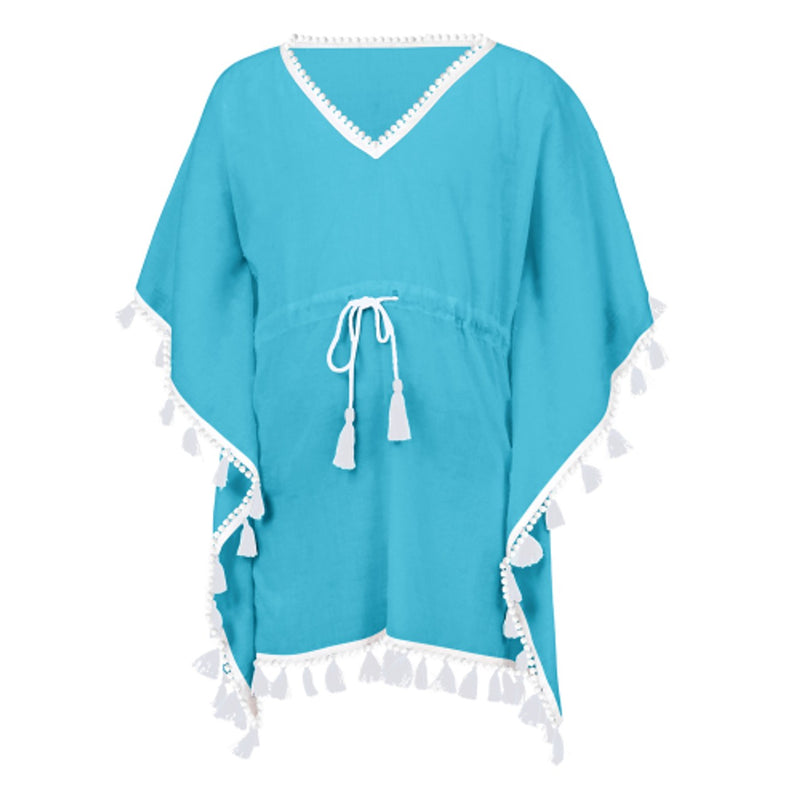 Snapper Rock - Girls Aqua Batwing Kaftan