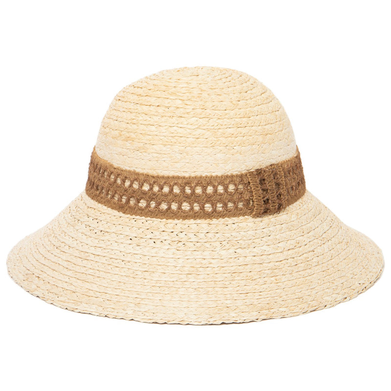 San Diego Hat Company - Waterfront- Raffia Braid Bucket Hat with Woven