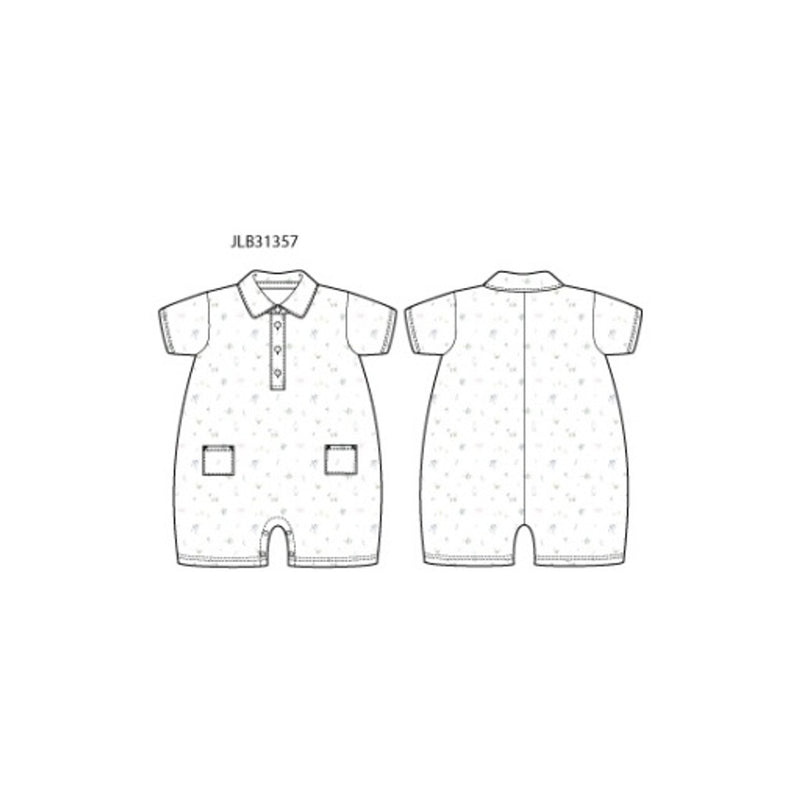 Janie and Jack - B K Multi Ao Farm Icons Polo Romper Sig1