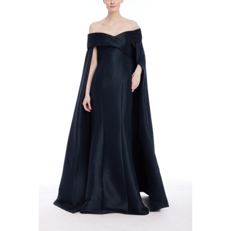 Badgley Mischka - Womens Off Shldr with Cape