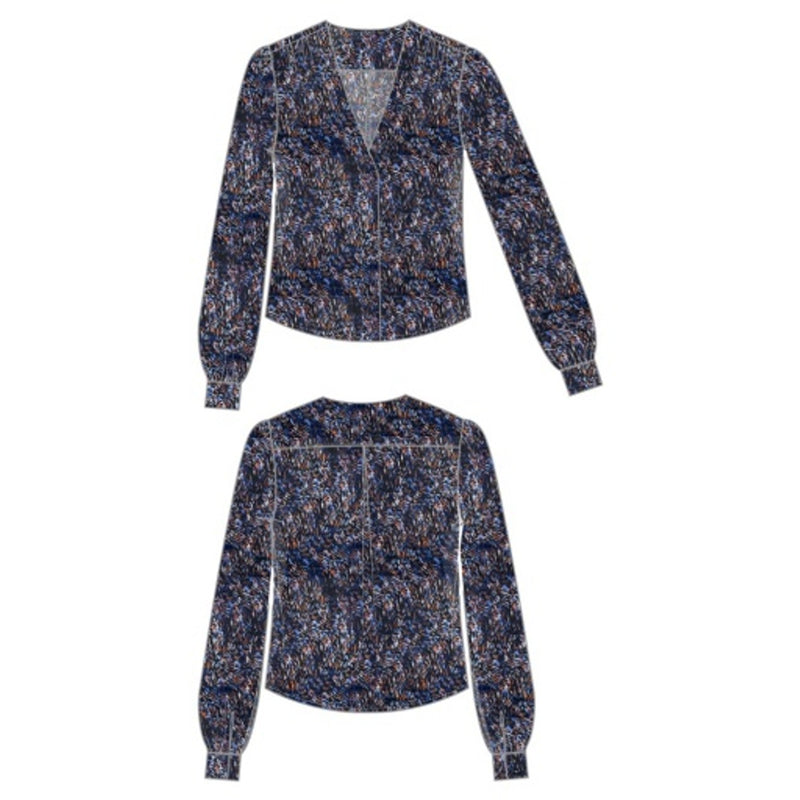 Liverpool Los Angeles - Womens Long Slv Woven Blouse with Neck Tie