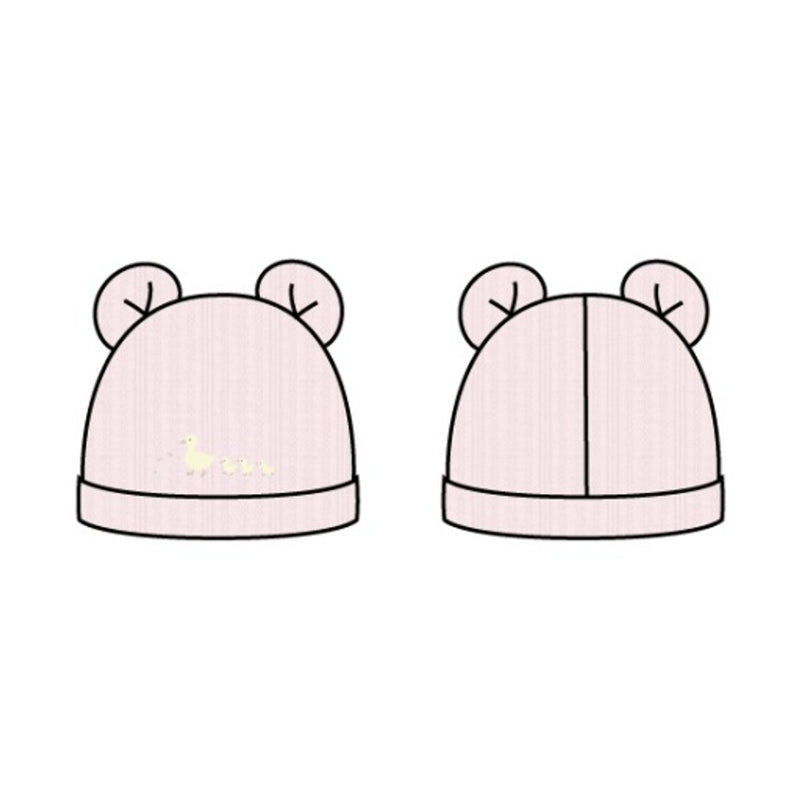 Janie and Jack - Baby G K Pink Ducklings Bear Ears Knit Cap Sig1