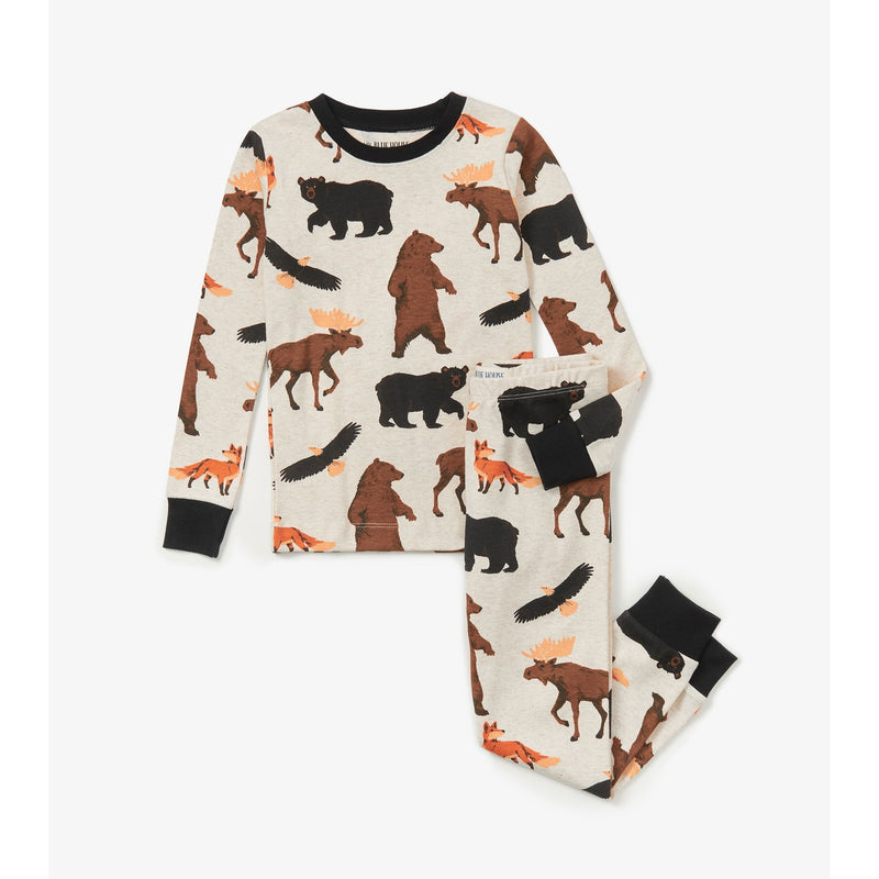 Little Blue House - Wildlife Kids Pajama Set