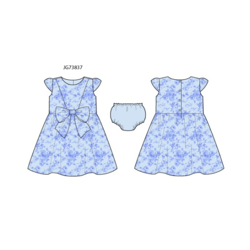 Janie and Jack - Girls with Blu Flrl Pique Dress E2