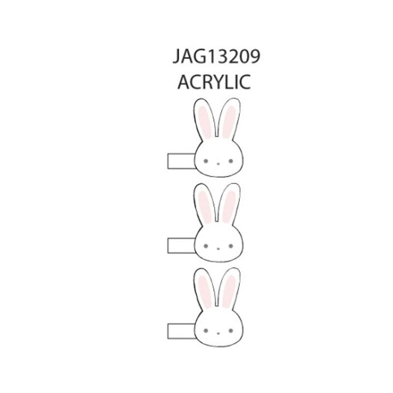 Janie and Jack - Kids G Pnk Bunny Clip 3pk E1