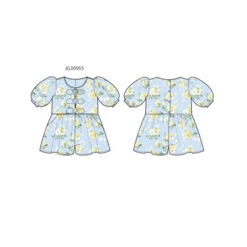 Janie and Jack - Girls with Blu Flrl Romper E2