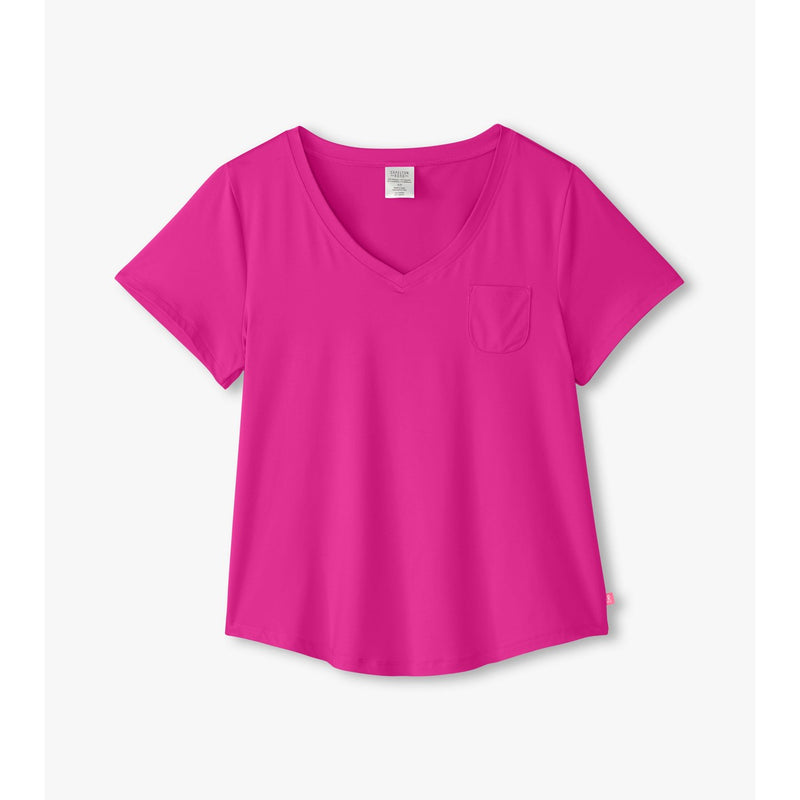 Little Blue House - Unisex Rose Violet V-Neck Tee in a Bag