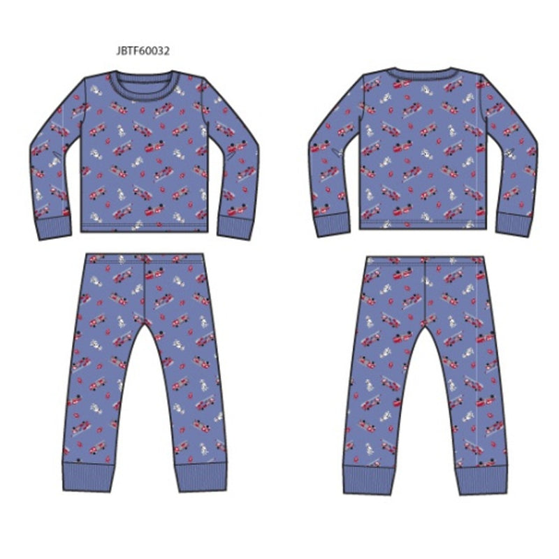 Janie and Jack - K Long Sleeve Firetruck Sleep Sb1 E1