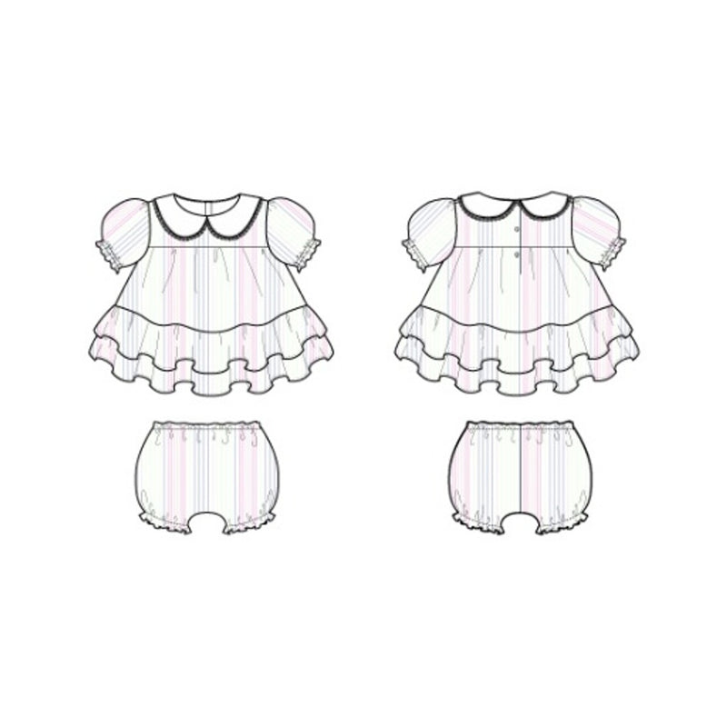 Janie and Jack - Baby G with Multi Seersucker Collar Short Sleeve Set E1